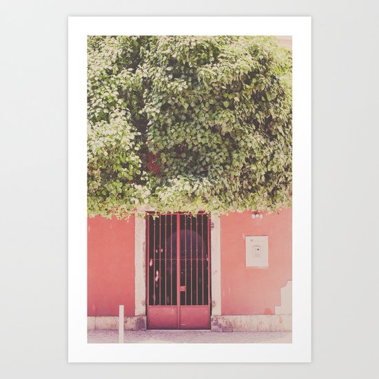 Behind the red door Art Print