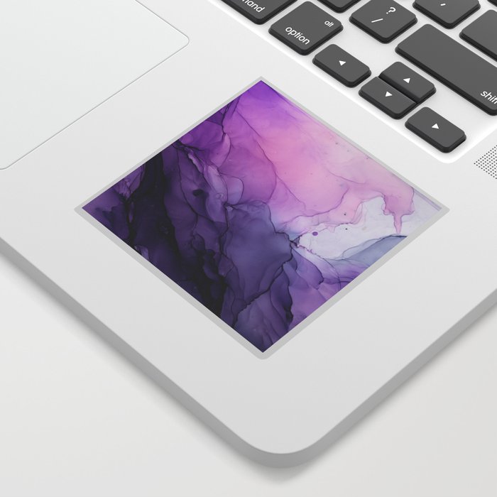 Purple Amethyst Crystal Inspired Abstract Flow Painting Sticker