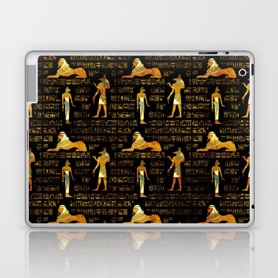 Egyptian Decorative hieroglyphics Pattern Laptop & iPad Skin