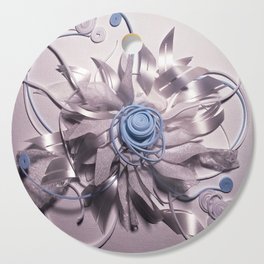 Space Flower- 3D Mixed Media Collage Cutting Board