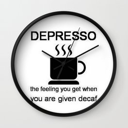 Depresso Wall Clock