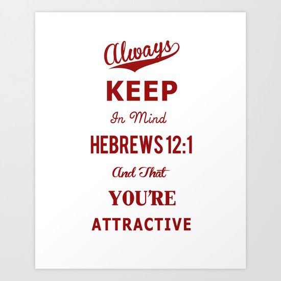 Hebrews 12:1 Art Print
