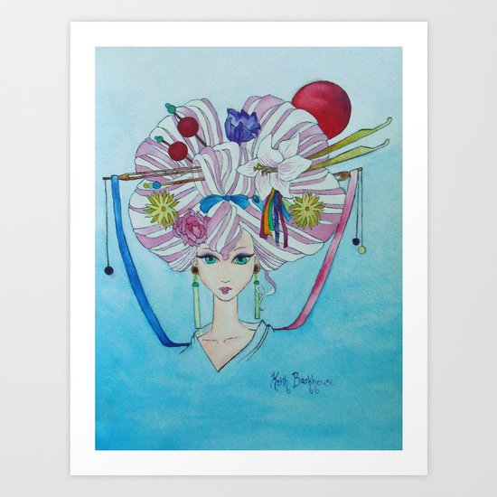 Big Hair Art Print