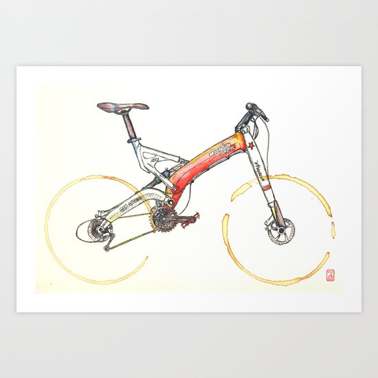 Coffee Wheels #07 Art Print