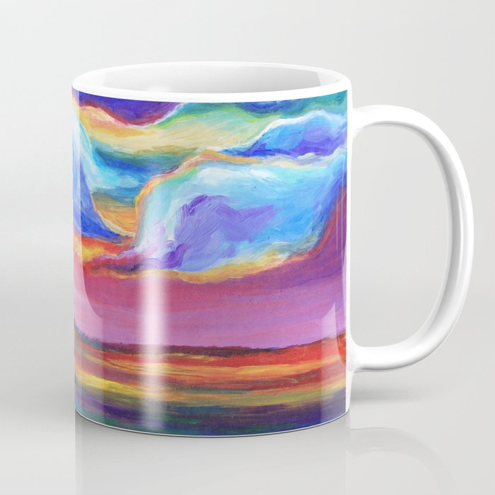 Colorful Sunset Landscape Painting Coffee Mug