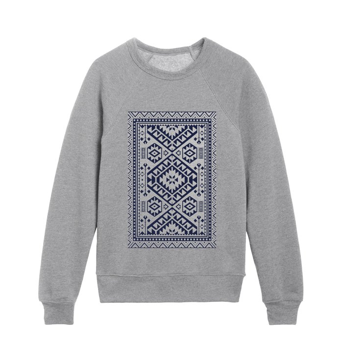 N211 - Southwest  Bohemian Vintage Geometric Traditional Style Kids Crewneck