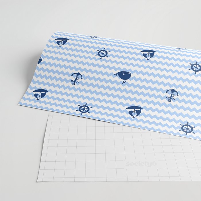 Navy chevron wrapping paper deals