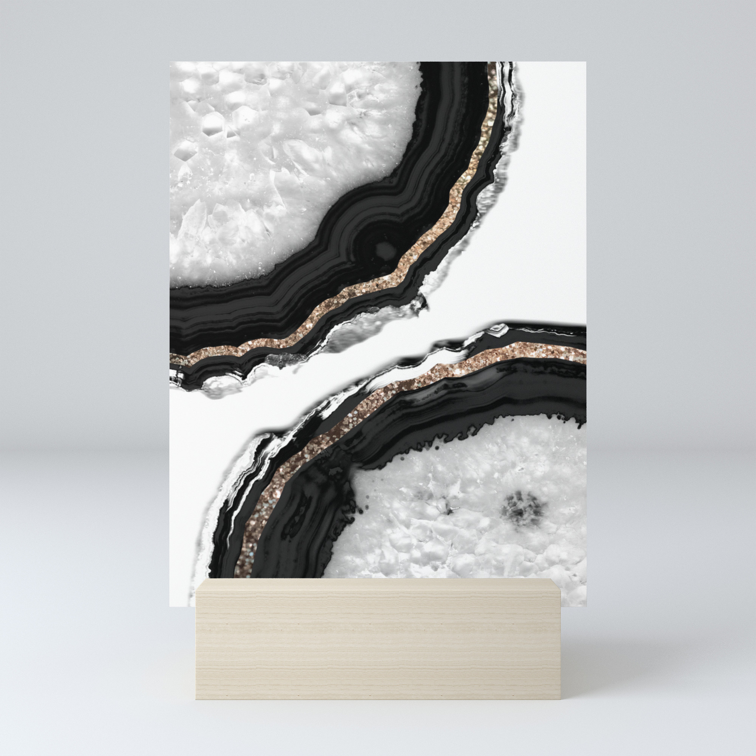 Agate Glitter Glam 2 Gem Decor Art Society6 Mini Art Print By