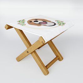 Beagle Flower Frame Folding Stool