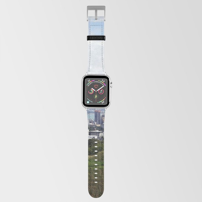 New Zealand Photography - Sky Tower Seen From  A Grassy Hill Apple Watch Band