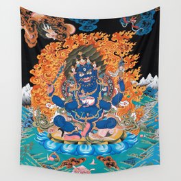Four-Armed Mahakala Buddhist Thangka  Wall Tapestry
