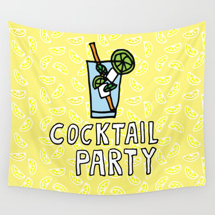 Fresh Mojito Cocktail Party Wall Tapestry