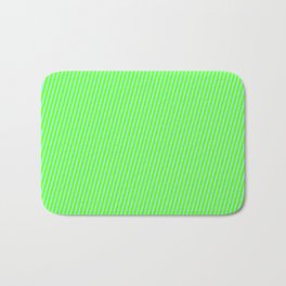 [ Thumbnail: Aquamarine and Green Colored Lines/Stripes Pattern Bath Mat ]