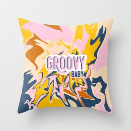 Groovy Baby Throw Pillow