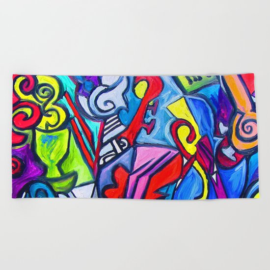 Musical Instruments Beach Towel