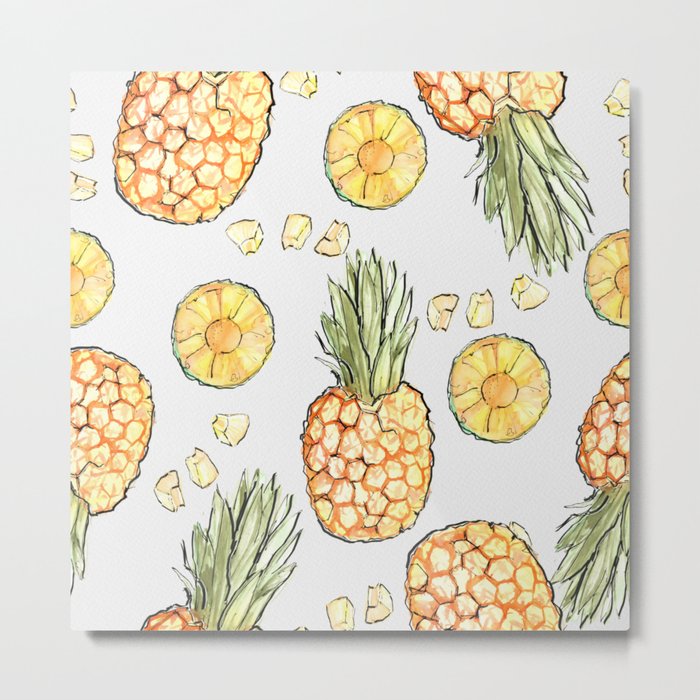Pineapple by Kerry Beazley Metal Print