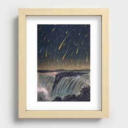 The Leonid meteor showers of 1833 over Niagara Falls by Edmund Weiss Recessed Framed Print