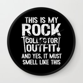 This Is My Rock Collector Outfit Mineral Fossil Geologist Wall Clock