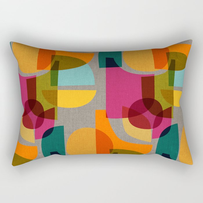 Mid Century Kaleidoscope Rectangular Pillow