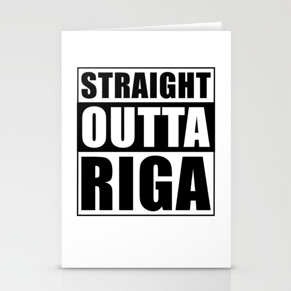 Straight Outta Riga Stationery Cards