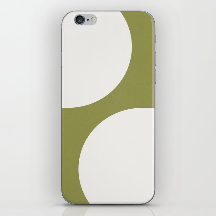 Modern 70s Arch Figures Abstract on Green iPhone Skin