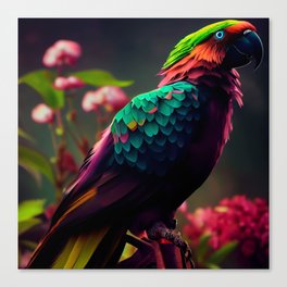 Parrot Greeny Canvas Print