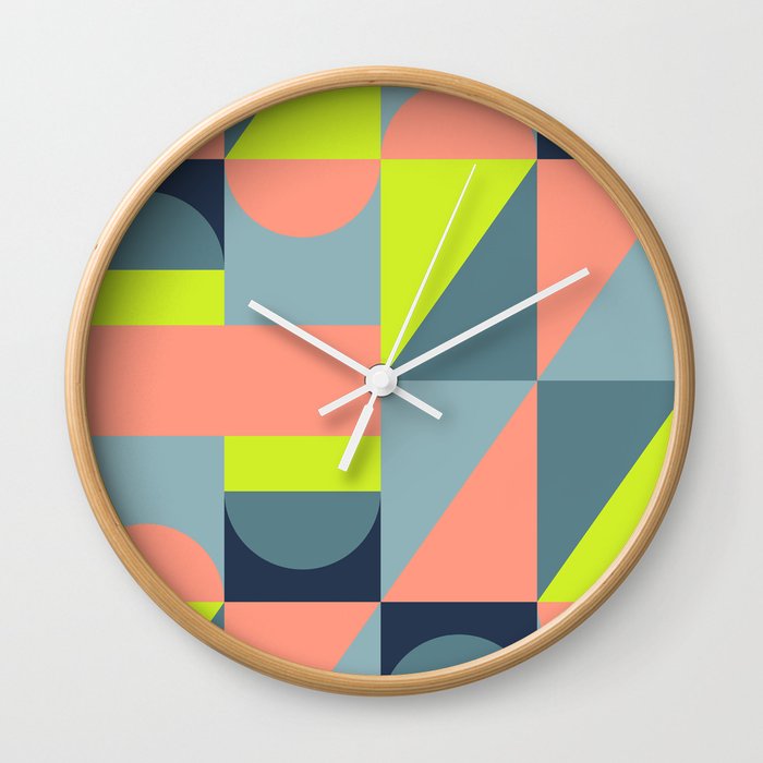 Modern Geometric 44 Wall Clock by The Old Art Studio