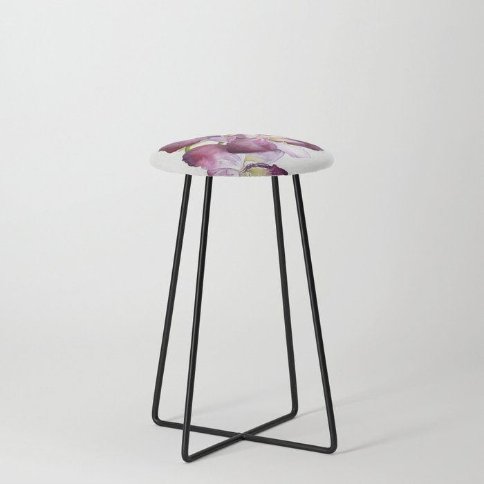 Radiant Orchids: Magenta Dendrobiums Counter Stool