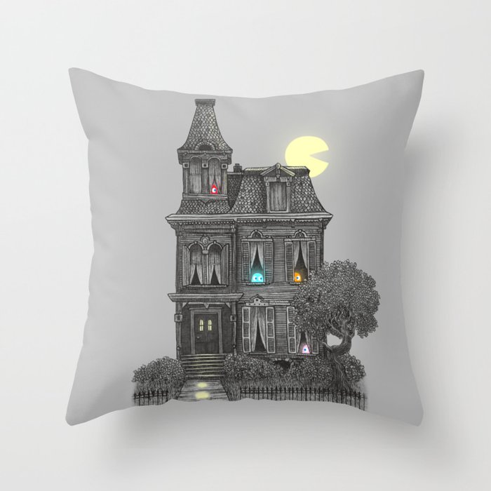Haunted by the 80's Throw Pillow