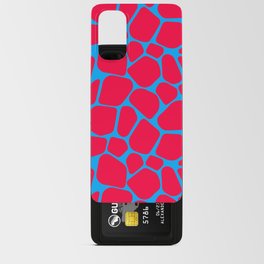 Neon Red Blue Giraffe Pattern Android Card Case