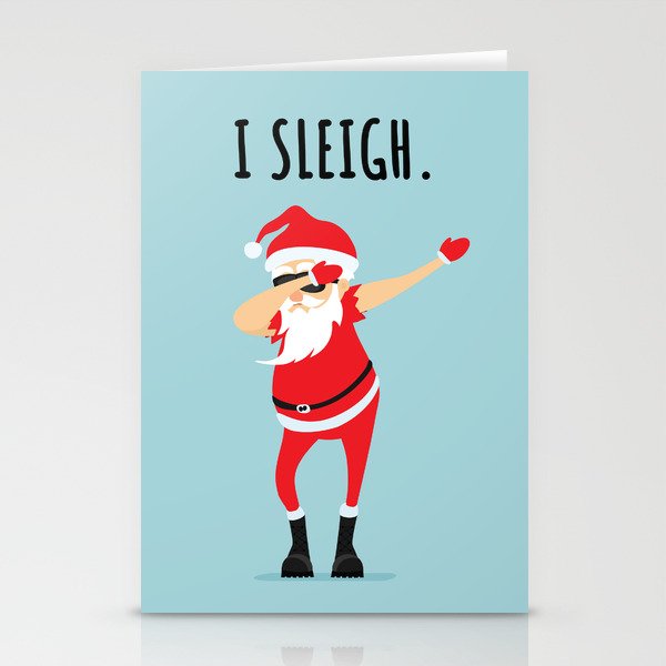 Dabbing Santa I Sleigh Stationery Cards