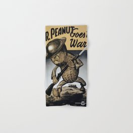 Mr Peanut Goes To War! American WW2 Poster Hand & Bath Towel