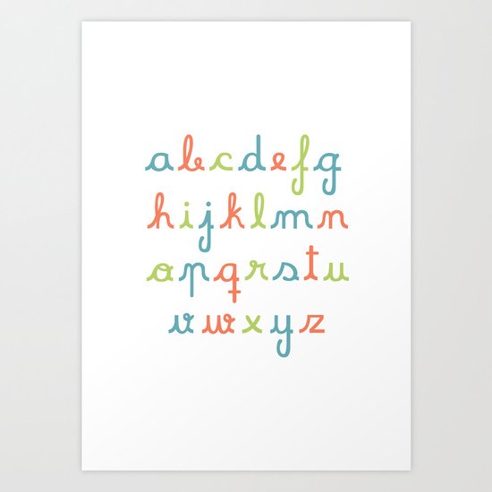 abc... rgb... Art Print