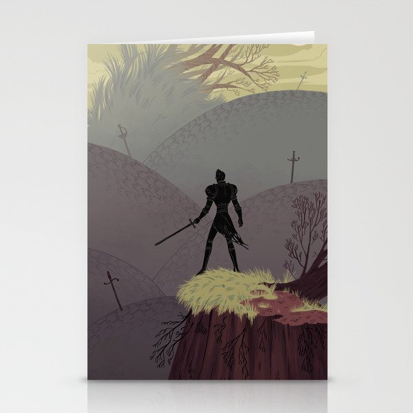 5 of Swords Stationery Cards