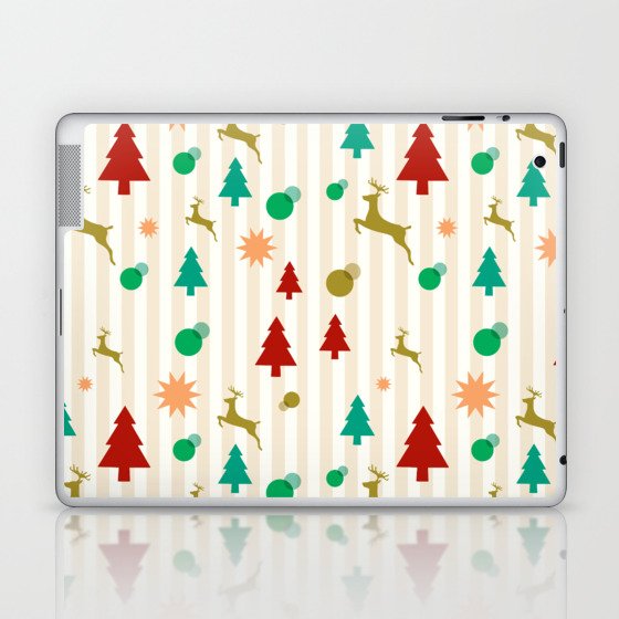 Christmas Pattern Retro Tiny Items Laptop & iPad Skin