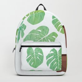 Bertie Backpack | Greenthumb, Drawing, Houseplant, Green, Illustration, Monstera, Digital, Plant, Tropical, Vectorart 