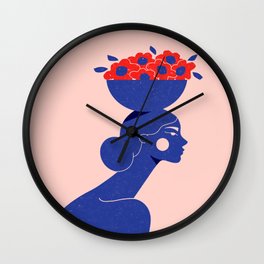 Floral Bowl Wall Clock