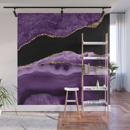 Purple & Gold Agate Texture 13 Wall Mural