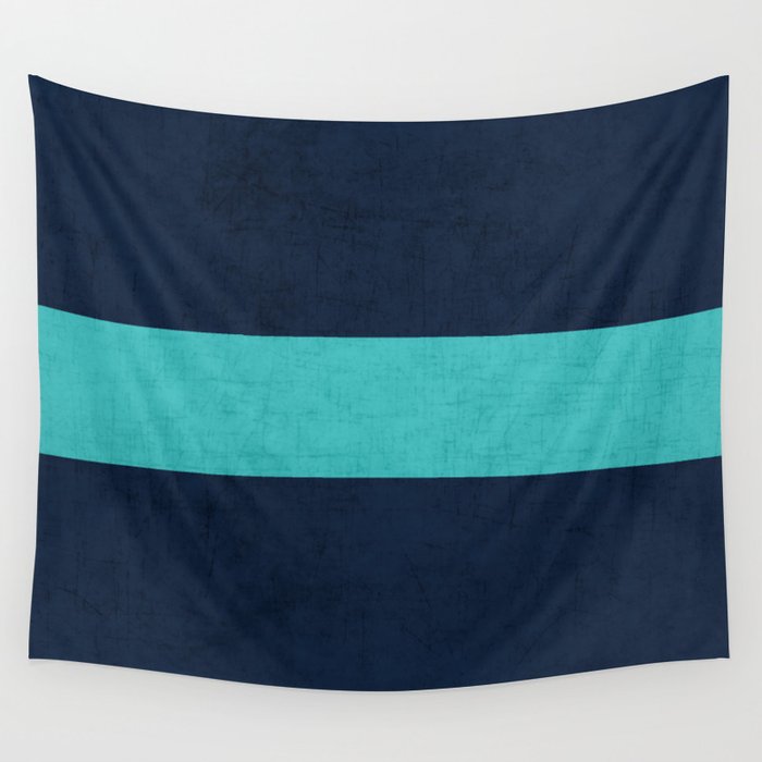 classic - navy and aqua Wall Tapestry