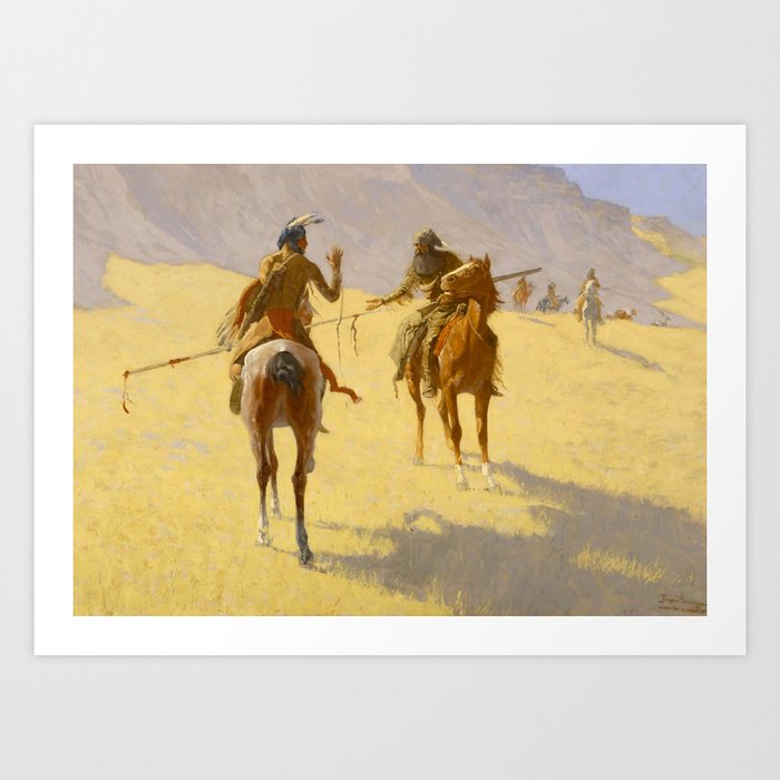 Frederic Remington Western Art “The Parley” Art Print