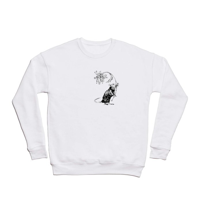 Rat with flower #2 Crewneck Sweatshirt