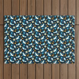 Space Penguins Outdoor Rug