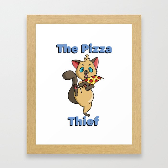 The Pizza Thief Framed Art Print