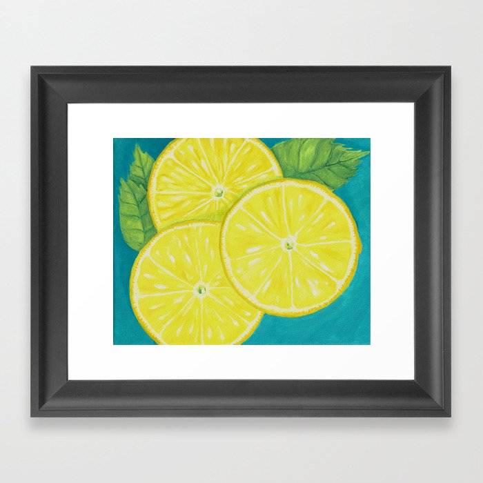 Lemon Slices in Repose Framed Art Print