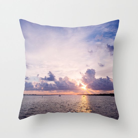 Purple Sunset Throw Pillow