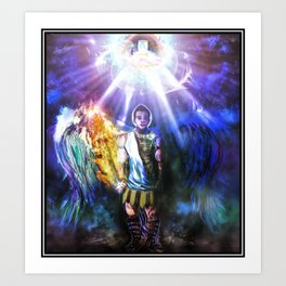 Angelic Enterance Art Print | Digital, Biblical, Godly, Spiritualwarfare, Colorful, Awesome, Angel, Surreal, Graphicdesign, Epic 