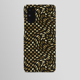 Twisted Polka Dots (black background) Android Case