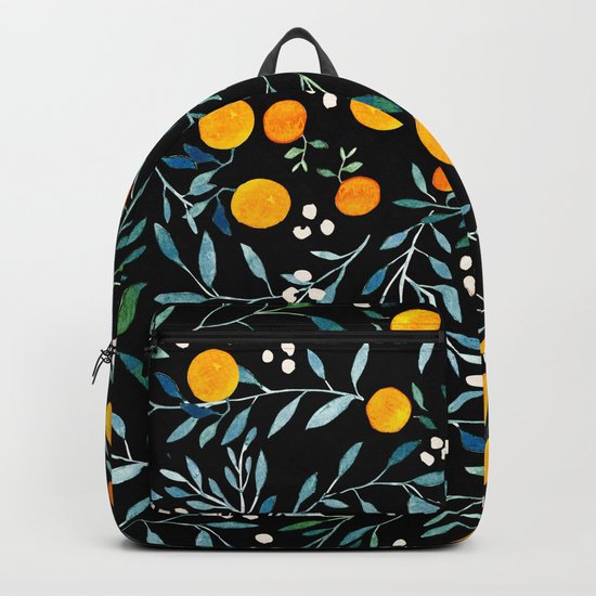 Oranges Black Backpack