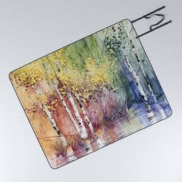 4 Season watercolor collection - summer Picnic Blanket