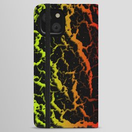 Cracked Space Lava - Lime/Red iPhone Wallet Case